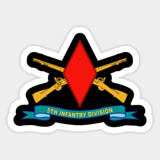 5th Infantry Division - SSI w Br - Ribbon X 300 Sticker